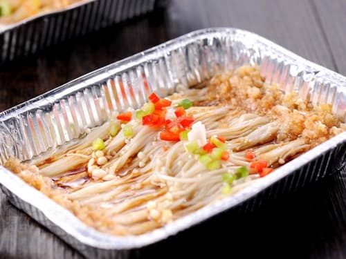 承留镇锡纸烤金针菇